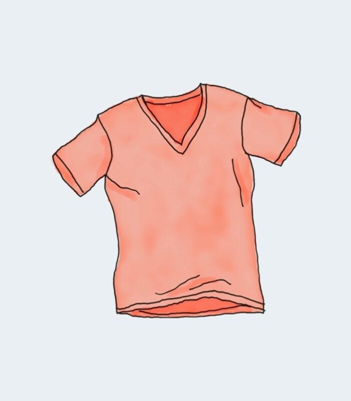 Dummy V-Neck T-Shirt - Red